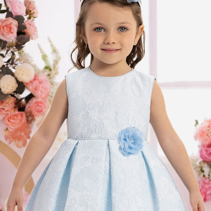 DRESS & Fleur Baby Girls Flower Dress in Blue