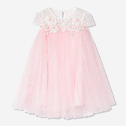 DRESS & Fleur Girls Flower Occasion Dress with Headband in Pink