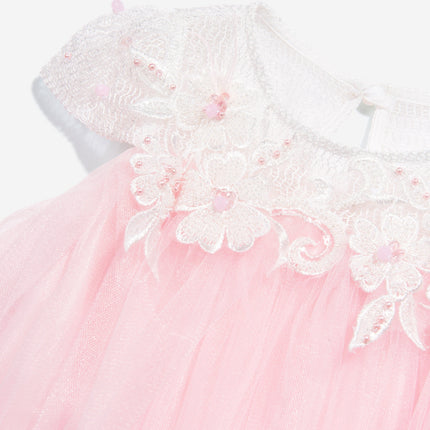DRESS & Fleur Girls Flower Occasion Dress with Headband in Pink
