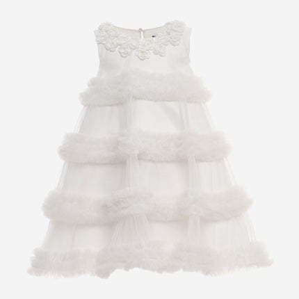 DRESS & Fleur Girls Occasion Dress with Headband in Ivory