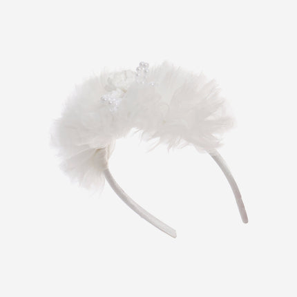 DRESS & Fleur Girls Occasion Dress with Headband in Ivory