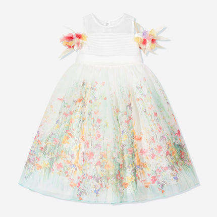 DRESS & Fleur Girls Floral Occasion Dress in Ivory