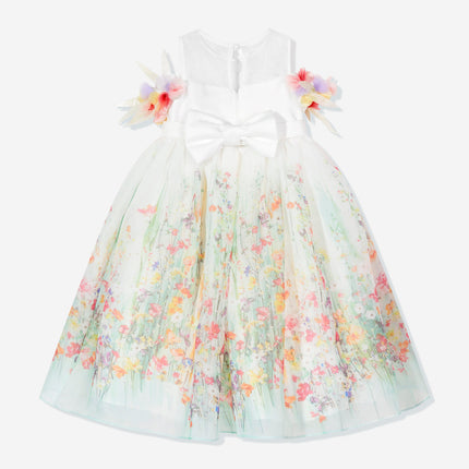 DRESS & Fleur Girls Floral Occasion Dress in Ivory