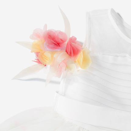 DRESS & Fleur Girls Floral Occasion Dress in Ivory