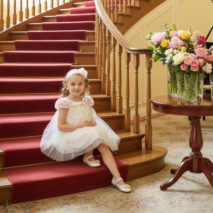 DRESS & Fleur Baby Girls Occasion Dress with Headband in Ivory