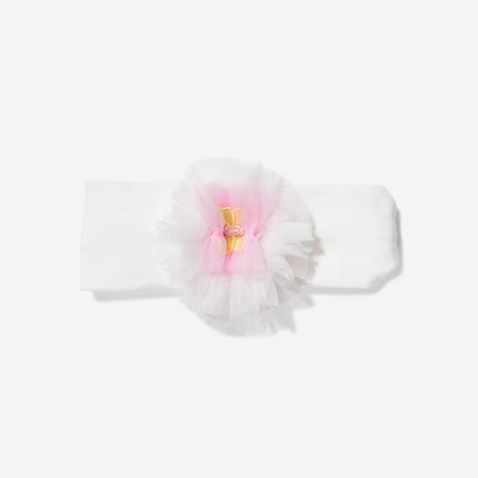 DRESS & Fleur Baby Girls Occasion Dress with Headband in Ivory