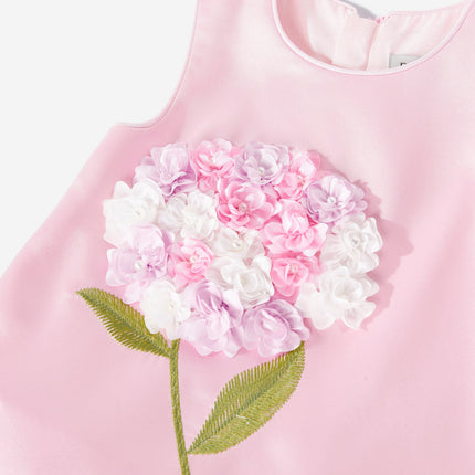 DRESS & Fleur Girls Flower Occasion Dress with Headband in Pink