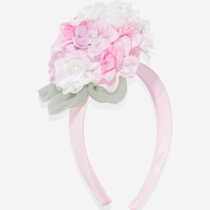 DRESS & Fleur Girls Flower Occasion Dress with Headband in Pink