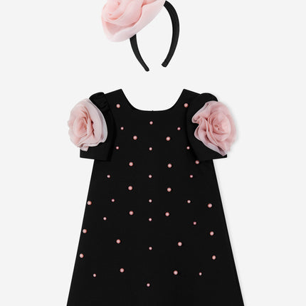 DRESS & Fleur Girls Flower Occasion Dress in Black