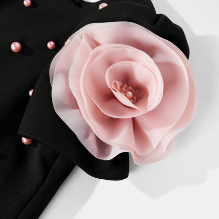 DRESS & Fleur Girls Flower Occasion Dress in Black