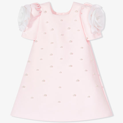 DRESS & Fleur Girls Flower Occasion Dress with Headband in Pink