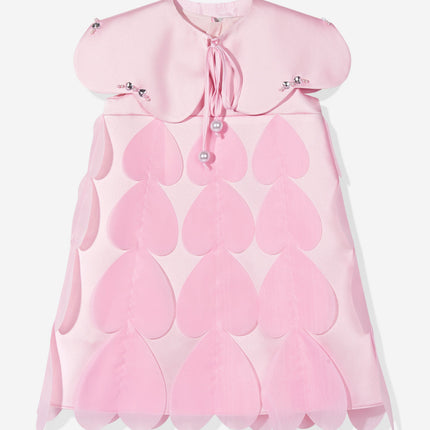 DRESS & Fleur Girls Heart Occasion Dress and Cape Set in Pink