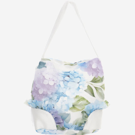 DRESS & Fleur Girls Floral Occasion Dress with Bag in Blue