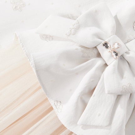 DRESS & Fleur Baby Girls Occasion Dress with Headband in Ivory