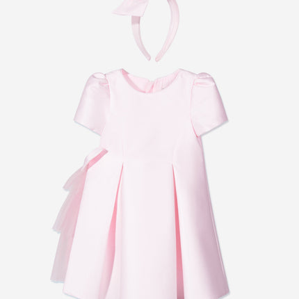 DRESS & Fleur Girls Occasion Dress with Hair Accessory in Pink