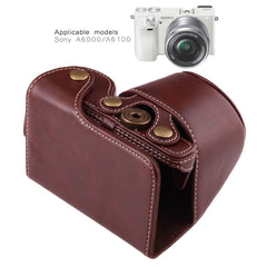 Full Body Camera PU Leather Case Bag with Strap for Sony A6000 / A6300 / Nex 6