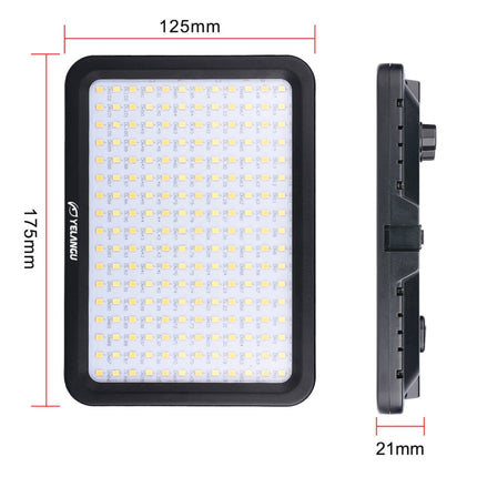 YELANGU YLG0504B 204 LEDs 1000LM 3300-5600K No Polar Dimmable Studio Light Video & Photo Light for Canon, Nikon, DSLR Cameras, 204 LEDs