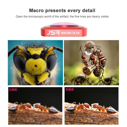 JSR 5 in 1 CR Super Wide Angle Lens 12.5X Macro Lens + CPL Lens + Star + ND16 Lens Filter Set for DJI OSMO Pocket, Macro Lens+CPL+ Star+ND16+CR