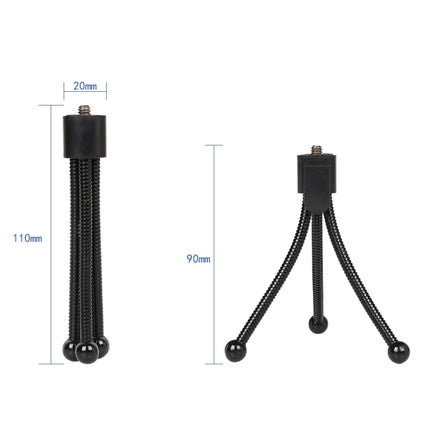 Mini Metal Desktop Tripod Mount with UNC1/4 screw interface for DJI, Insta360, GoPro and Other Action Cameras, Max Load: 0.6kg, Mini Metal Desktop