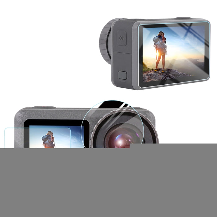 For DJI Osmo Action 3-in-1 Lens  Front and Back LCD Display HD Protective Film, For DJI Osmo Action