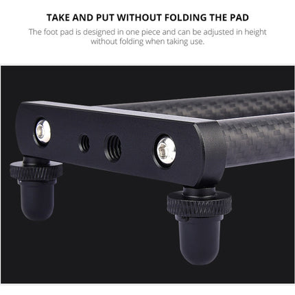 YELANGU L40T 40cm Carbon Fiber Slide Rail Track for SLR Cameras / Video Cameras, L40T 40cm