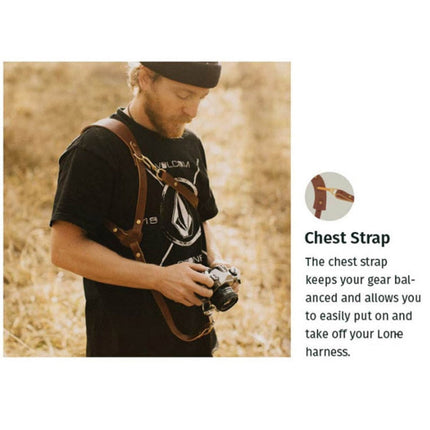 Quick Release Anti-Slip Shoulder Leather Harness Camera Strap with Metal Hook for SLR / DSLR Cameras (Left Shoulder), Left Shoulder, Right Shoulder