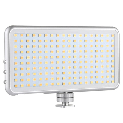 LED011S Pocket 180 LEDs Professional Vlogging Photography Video & Photo Studio Light with OLED Display & Cold Shoe Adapter Mount for Canon / Nikon DSLR Cameras, 180 LED