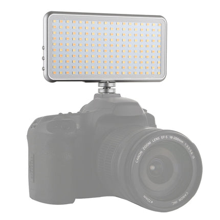 LED011S Pocket 180 LEDs Professional Vlogging Photography Video & Photo Studio Light with OLED Display & Cold Shoe Adapter Mount for Canon / Nikon DSLR Cameras, 180 LED