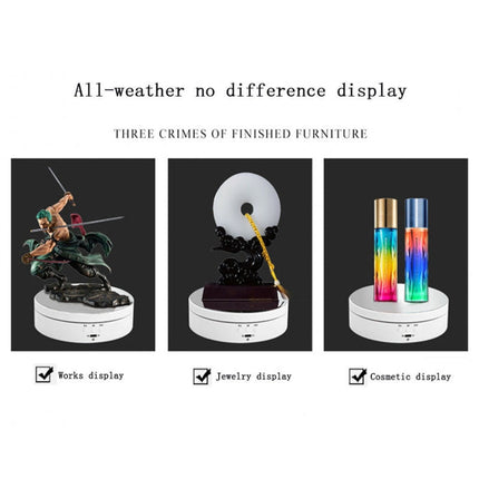 13.8cm USB Charging Smart 360 Degree Rotating Turntable Display Stand Video Shooting Props Turntable for Photography, Load 3kg
