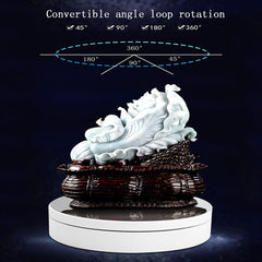 13.8cm Mirror Style USB Charging Smart 360 Degree Rotating Turntable Display Stand Video Shooting Props Turntable for Photography, Load 3kg