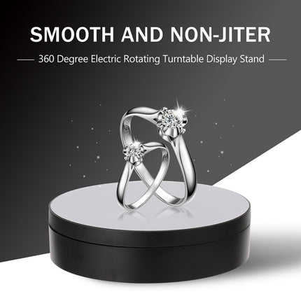13.8cm Mirror Style USB Charging Smart 360 Degree Rotating Turntable Display Stand Video Shooting Props Turntable for Photography, Load 3kg, 13.8cm Mirror/Powered by USB(W)