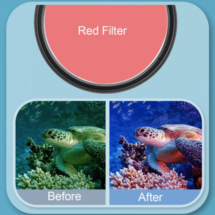 RUIGPRO for GoPro HERO8 58mm 16X Macro Lens + Red/Purple Diving Lens  Filter + Dive Housing Waterproof Case Kits with Filter Adapter Ring & Lens Cap