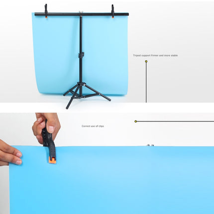 200x200cm T-Shape Photo Studio Background Support Stand Backdrop Crossbar Bracket Kit with Clips, No Backdrop, 200x200cm