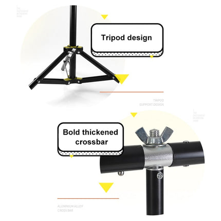200x200cm T-Shape Photo Studio Background Support Stand Backdrop Crossbar Bracket Kit with Clips, No Backdrop, 200x200cm