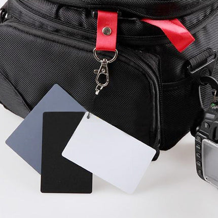 3 in 1 Black White Gray Balance Card / Digital Gray Card with Strap, Works with Any Digital Camera, File Form: RAW and JPEG, Size: 8.7cm x 5.5cm, Size: 8.7cm x 5.5cm