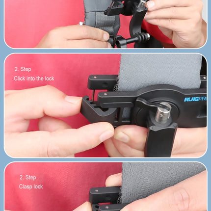 RUIGPRO 360 Degree Rotating Quick Release Strap Mount Shoulder Backpack Mount for GoPro, Insta360, DJI and Other Action Cameras