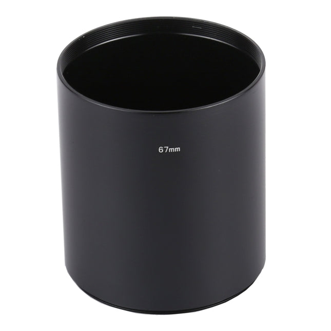 67mm Thread Type Straight Tube Full Metal Lens Hood Shade for Medium Telephoto Lens, 67mm