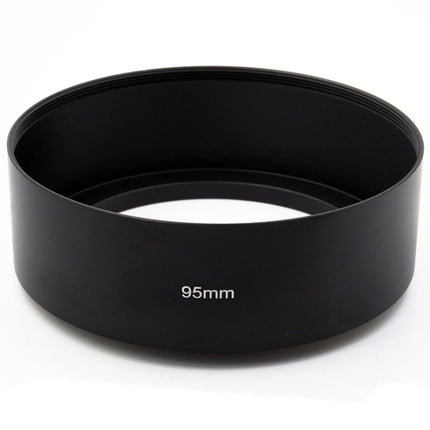 95mm Thread Type Straight Tube Full Metal Lens Hood Shade for Medium Telephoto Lens, 95mm