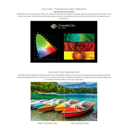 FEELWORLD LUT6 1920x1080 2600 nits 6 inch IPS Screen HDMI 4K Touch Control Camera Field Monitor