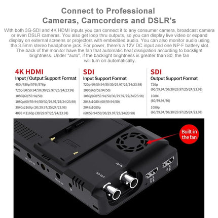 FEELWORLD LUT6S 1920x1080 2600 nits 6 inch IPS Screen HDMI 4K Touch Screen SDI HDI Camera Field Monitor