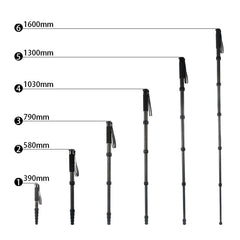 BEXIN P306C Portable Travel Outdoor DSLR Camera Carbon Fiber Monopod Holder, P306C