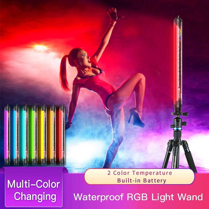 LUXCeO P7RGB Pro Colorful Photo LED Stick Video Light APP Control Adjustable Color Temperature Waterproof Handheld LED Fill Light with Remote Control, P7RGB Pro