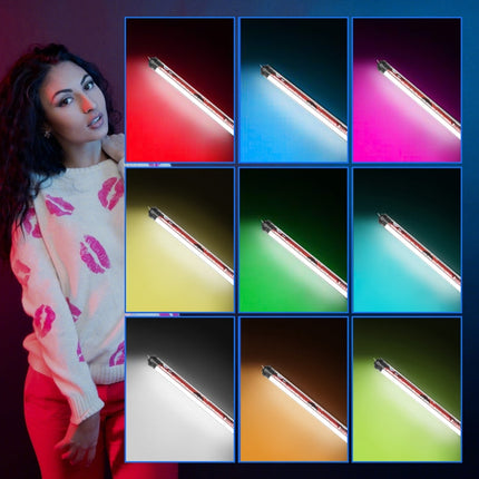 LUXCeO P7RGB Pro Colorful Photo LED Stick Video Light APP Control Adjustable Color Temperature Waterproof Handheld LED Fill Light with Remote Control, P7RGB Pro