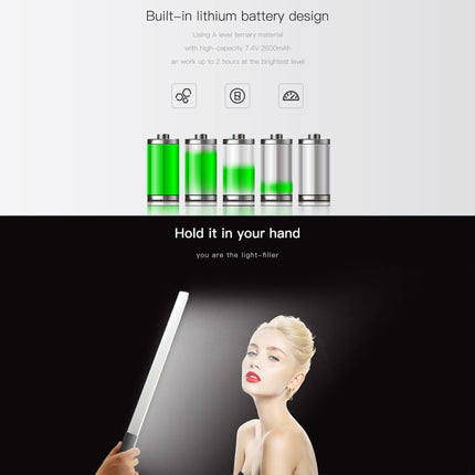 LUXCeO Q508S Dual Color Temperature 1000LM Photo LED Stick Video Light Handheld LED Fill Light Flash Lighting Lamp, Q508S