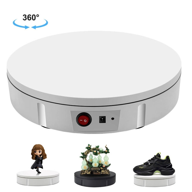 30cm Electric Rotating Turntable Display Stand Video Shooting Props Turntable for Photography, Load: 100kg, US Plug, 30cm, US Plug
