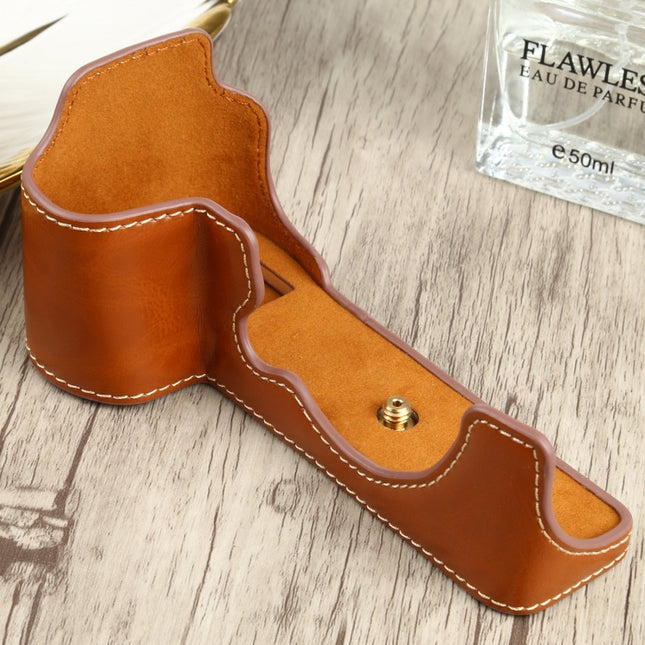 1/4 inch Thread PU Leather Camera Half Case Base for FUJIFILM X-S10, For FUJIFILM X-S10, Fr FUJIFILM X-S10