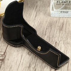 1/4 inch Thread PU Leather Camera Half Case Base for Sony ILCE-7C/A7C