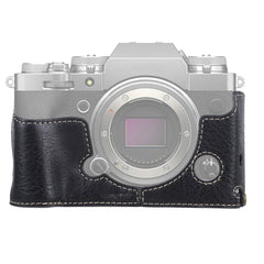 1/4 inch Thread Litchi Texture PU Leather Camera Half Case Base for FUJIFILM X-T4