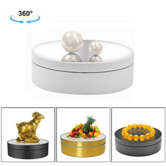 12cm 360 Degree Rotating Turntable Mirror Electric Display Stand Video Shooting Props Turntable, Load: 3kg, 12cm Mirror Black, 12cm Mirror White