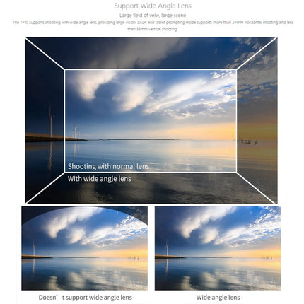 FEELWORLD TP10 Portable 10-inch Folding Teleprompter with Remote Control Lens Adapter Ring For Below 10 inches Smartphone / Tablet, TP10